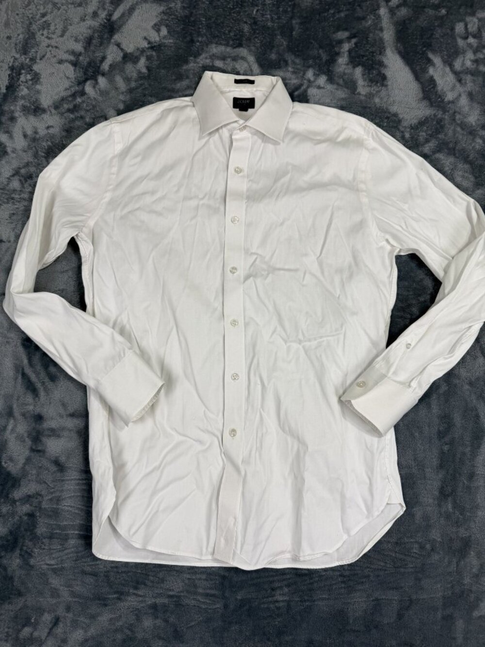 J.Crew Ludlow Slim Fit White Dress Shirt 16/34 Long Sleeve Button-Down